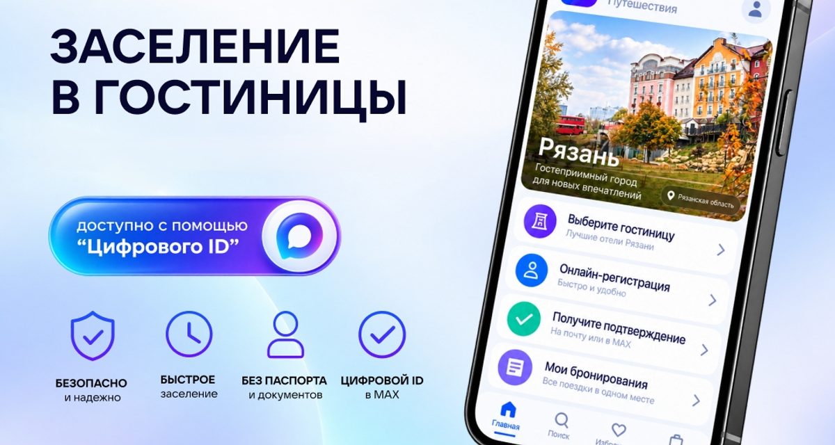 В гостиницах Рязанской области можно зарегистрироваться через мессенджер МАКС